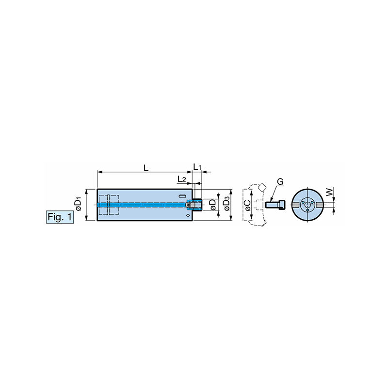 Face Mill Arbor Type H Damper Head