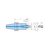 Face mill arbor capable of securely supplying coolant/air   to cutting edges through oil holes of cutters BBT50