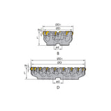 Face milling FMA04 Kr: 45° FMA04-125/160/200/250/315-B40/C60/D60-OF07-08/10/12/16/20 - Makotools Industrial Supply Tools for Metal Cutting