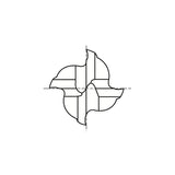 Flat Shank E5021 Series, Carbide, 4 Flute Regular Length D-POWER GRAPHITE End Mills 1/16～1