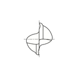 Flat Shank E5022 Series, Carbide, 2 Flute Stub Length Double D-POWER GRAPHITE End Mills 1/32～1/2