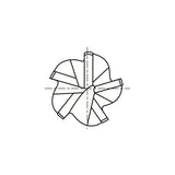 Plain Shank E5069 Series, Carbide, 5 Flute 45° Helix Regular Length Corner Radius CARBIDE End Mills 1/4～1