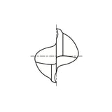 Flat Shank E5244 Series, Carbide, 2 Flute Stub Length D-POWER GRAPHITE End Mills 1/16～3/4