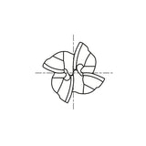 Flat Shank E5250 Series, Carbide, 4 Flute Regular Length Ball Nose CARBIDE End Mills 1/8～1
