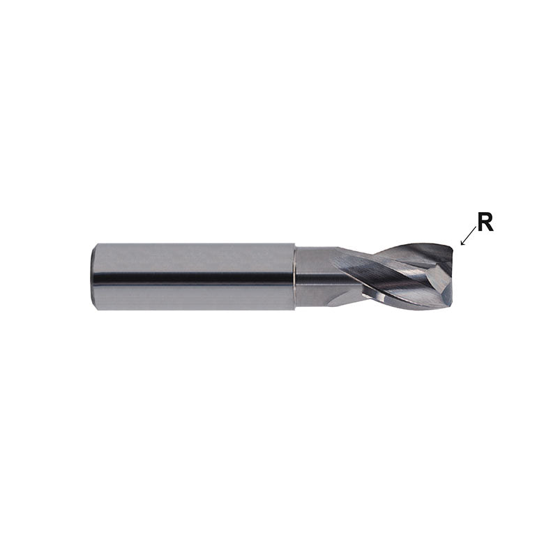 Flat Shank E5973 Series , Carbide, 2 Flute Corner Radius with Neck ALU-POWER HPC End Mills 5/32～3/4