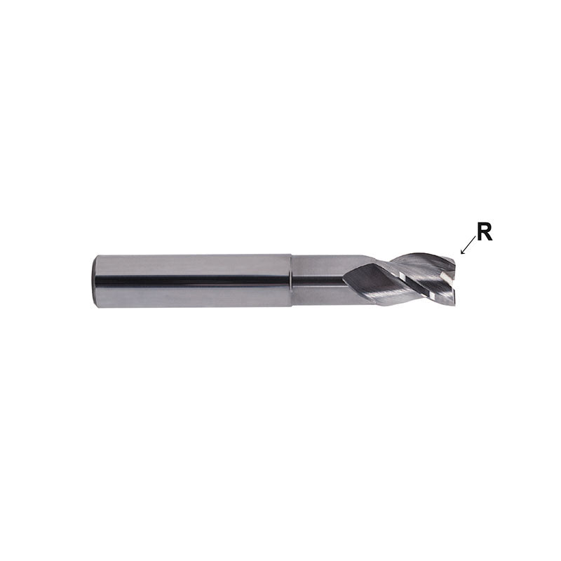 Flat Shank E5985 Series , Carbide, 3 Flute 37° Helix with Extended Neck Corner Radius ALU-POWER HPC End Mills 1/2～1 - Big-tools Industrial Supply Tools for Metal Cutting