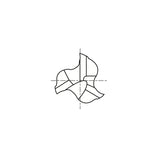 Flat Shank E5E45 Series , Carbide, 3 Flute Roughing Ball Nose ALU-POWER HPC End Mills 1/4～1