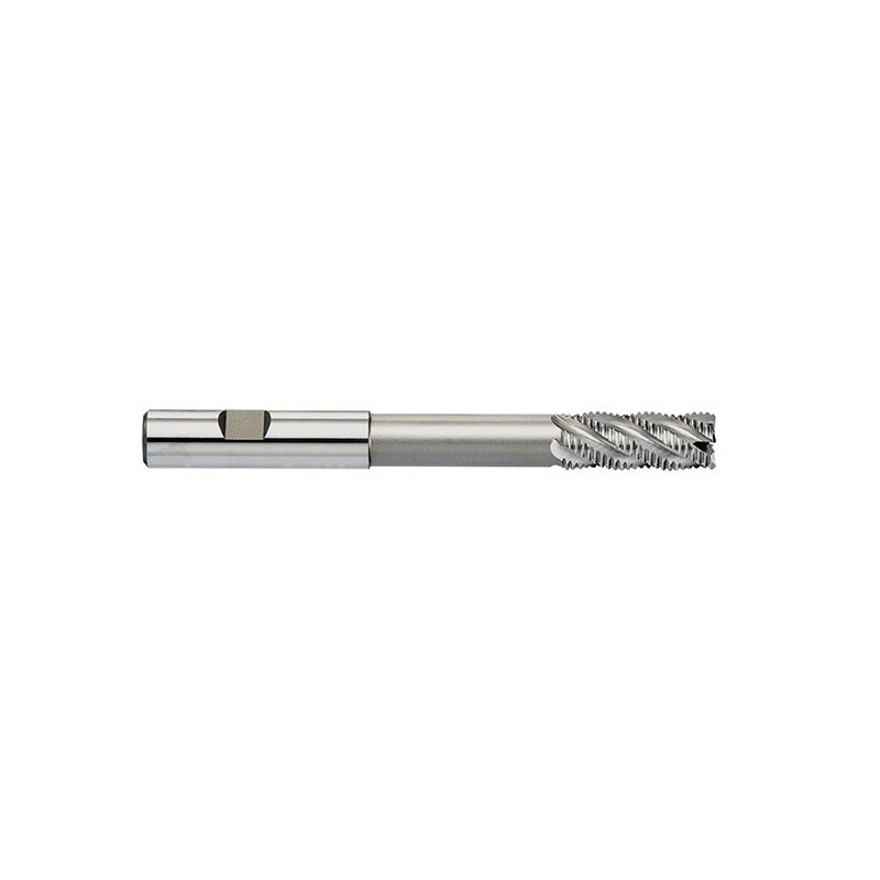 Flat Shank E9921 Series, Premium HSS-PM, Multi Flute Fine Pitch Roughing Extended Neck Center Cutting TANK-POWER End Mills 1/4～1