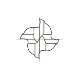 Flat Shank E9985 Series, Premium HSS-PM, 4 Flute Regular Length TANK-POWER End Mills 1/8～1