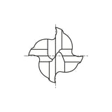 Flat Shank E9986 Series, Premium HSS-PM, 4 Flute Regular Length Double TANK-POWER End Mills 1/8～1