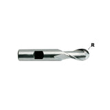 Flat Shank E9992 Series, Premium HSS-PM, 2 Flute Regular Length Ball Nose TANK-POWER End Mills 1/8～1
