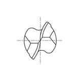 Flat Shank E9992 Series, Premium HSS-PM, 2 Flute Regular Length Ball Nose TANK-POWER End Mills 1/8～1