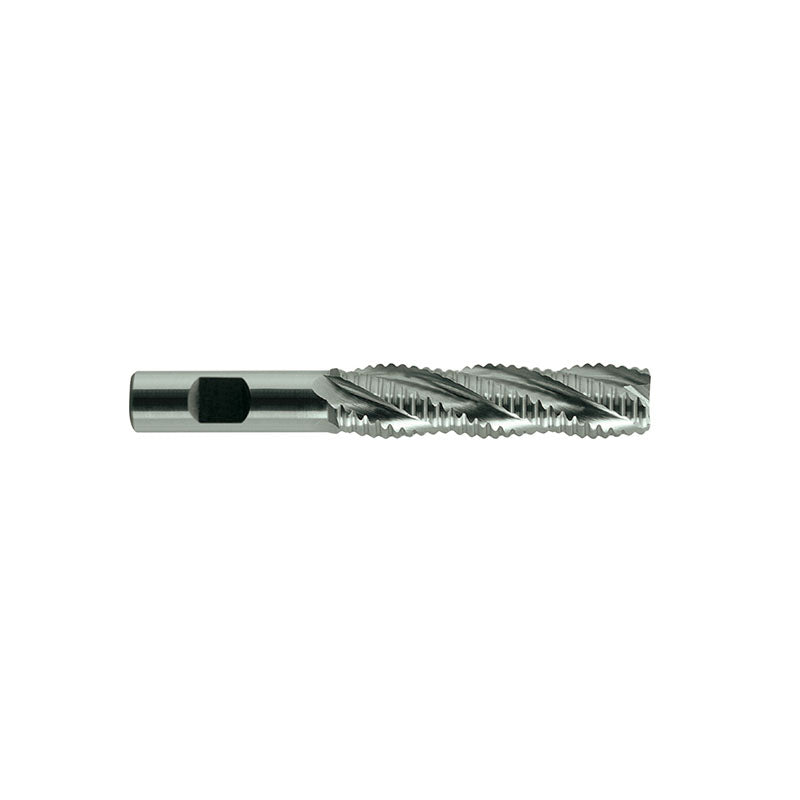 Flat Shank E9A87 Series, Premium HSS-PM, Multi Flute Long Length Coarse Pitch Roughing TANK-POWER End Mills 1/4～1