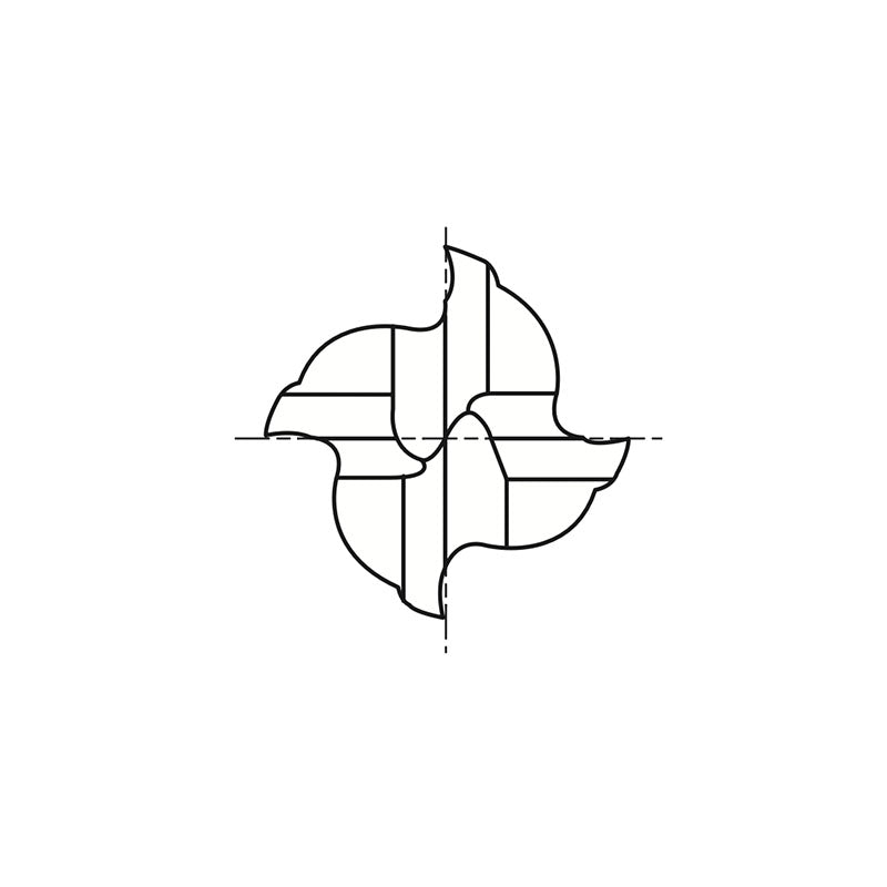 Flat Shank EI107 Series, Carbide, 4(2) Flute Regular Length D-POWER GRAPHITE End Mills 1/64～1/2 - Big-tools Industrial Supply Tools for Metal Cutting