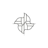 Flat Shank EI107 Series, Carbide, 4(2) Flute Regular Length D-POWER GRAPHITE End Mills 1/64～1/2 - Big-tools Industrial Supply Tools for Metal Cutting