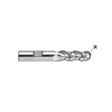 Flat Shank EK196 Series, HSS-PM, 3 Flute 42° Helix Roughing Ball Nose Regular Length for Aluminum ALU-POWER HPC End Mills 1/2～1/4 - Big-tools Industrial Supply Tools for Metal Cutting