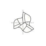 Flat Shank EK196 Series, HSS-PM, 3 Flute 42° Helix Roughing Ball Nose Regular Length for Aluminum ALU-POWER HPC End Mills 1/2～1/4 - Big-tools Industrial Supply Tools for Metal Cutting