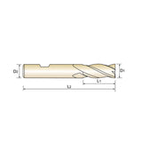 Flat Shank GYG65 Series, PM60, 4 Flute (Center Cut) ONLY ONE End Mills 1/8～1