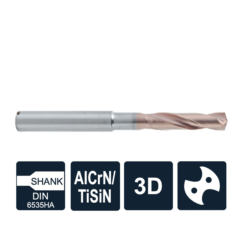 G-D918S-A3C High-performance 3D Internal Coolant Twist Drill for Plain Steel Machining D8.80-11.80