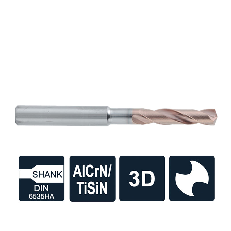 G-D918S-A3N High-performance 3D External Coolant Twist Drill for Plain Steel Machining D3.00-5.75
