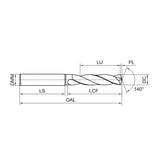G-D918S-A3N High-performance 3D External Coolant Twist Drill for Plain Steel Machining D3.00-5.75