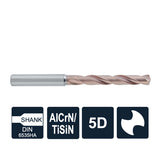 G-D918S-A5N High-performance 5D External Coolant Twist Drill for Plain Steel Machining D3.00-5.75