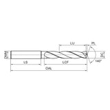 G-D918S-A5N High-performance 5D External Coolant Twist Drill for Plain Steel Machining D3.00-5.75
