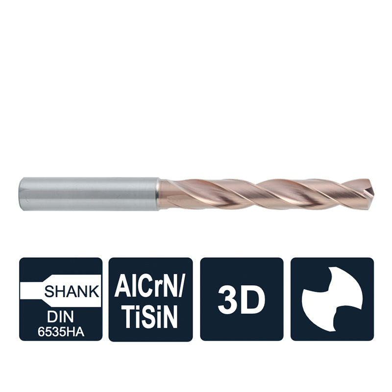 G-D928-A3N 3D External Coolant Twist Drill for Cast Iron Machining D3.00-20.00