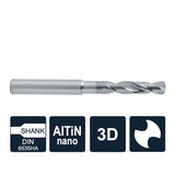 G-D938-A3N 3D External Coolant Twist Drill for Plain Steel Machining D7.05-9.95
