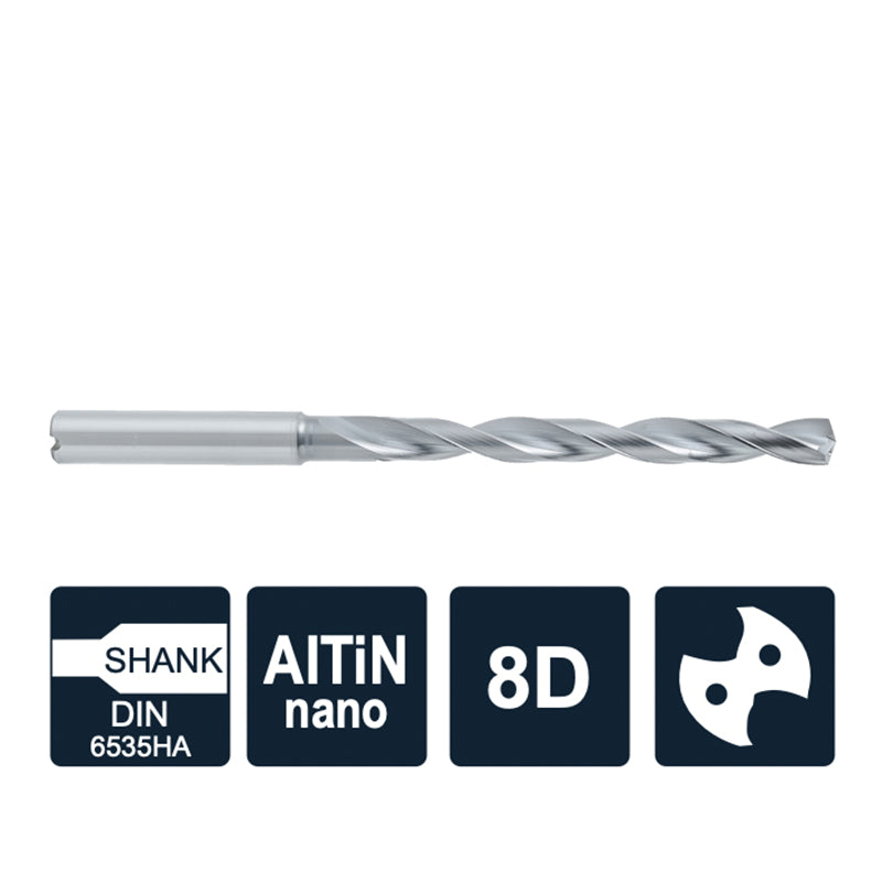 G-D938-A8C 8D Internal Coolant Twist Drill for Plain Steel Machining D12.50-20.00 - Big-tools Industrial Supply Tools for Metal Cutting