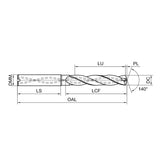 G-D966-A3C 3D Internal Coolant Twist Drill for Aluminum Alloy Machining D8.30-20.00 - Big-tools Industrial Supply Tools for Metal Cutting