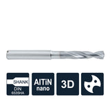 G-D968S-A3C High-efficiency 3D Internal Coolant Twist Drill for Stainless Steel Machining D14.90-20.00
