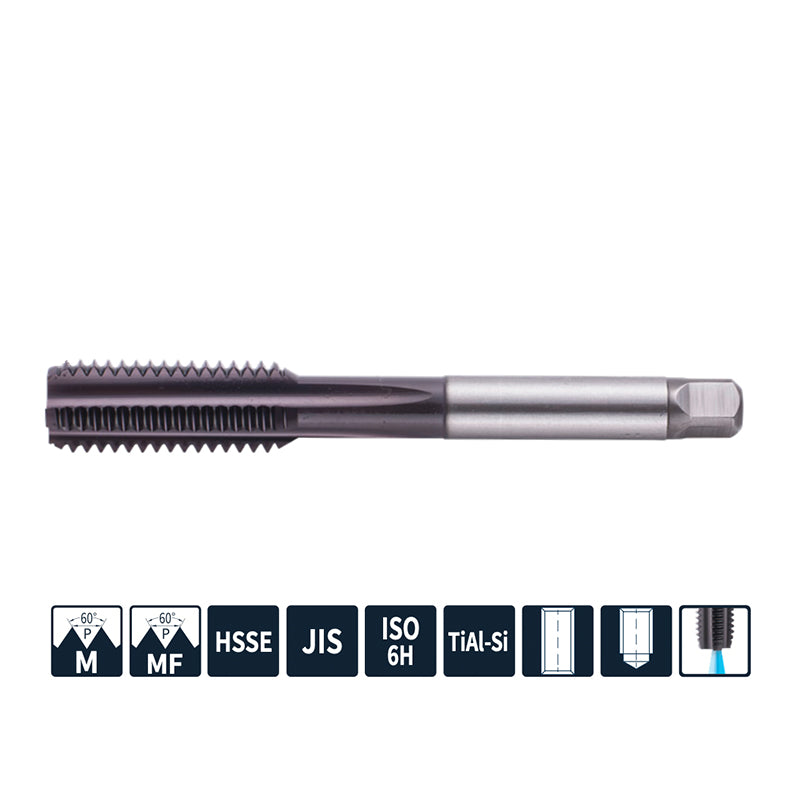 G-ET128-HJC Economical Straight Fluted Tap for Internal Cooling Cast Iron Machining M5-M16