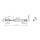 G-ET128-HJC Economical Straight Fluted Tap for Internal Cooling Cast Iron Machining M5-M16