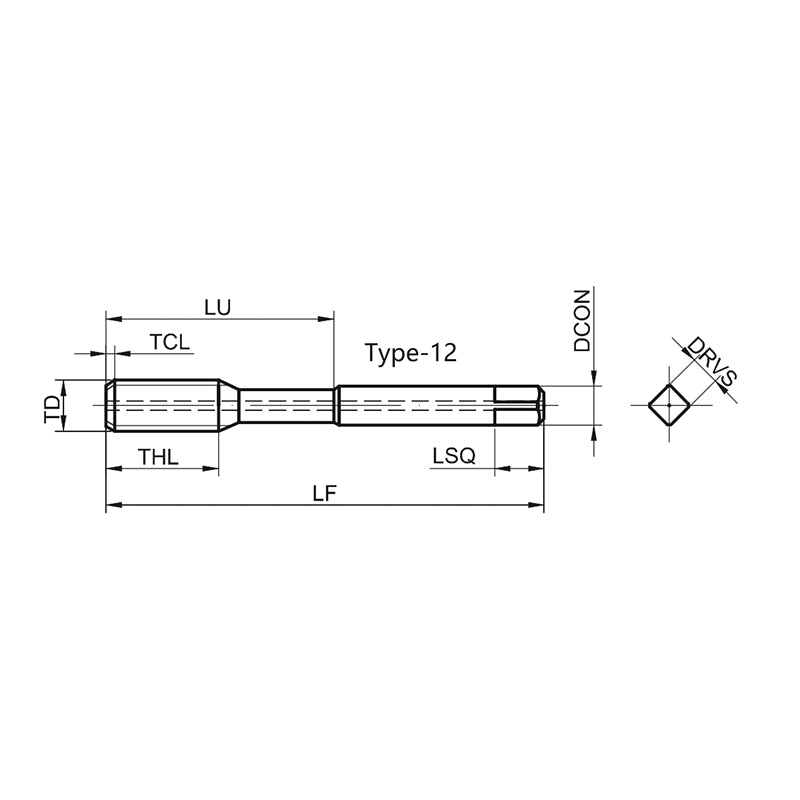 G-ET128-HJC Economical Straight Fluted Tap for Internal Cooling Cast Iron Machining M5-M16