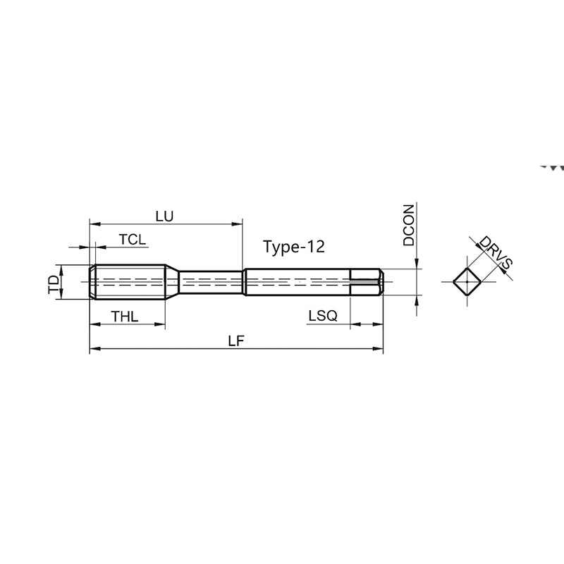 G-ET128-HJR Economical Straight Fluted Tap for Internal Cooling Cast Iron Machining M5-M16