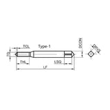G-ET138-PJN Economical Spiral Pointed Tap for Steel Machining M1-M16 NO.0-80UNF-5/8-18UNF