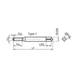 G-ET138-SJN Economical Spiral Tap for Steel Machining M2.5-M16 NO.0-80UNF-5/8-18UNF