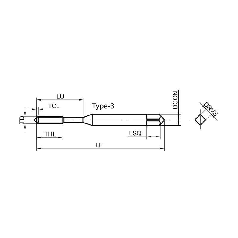 G-ET138-SJN Economical Spiral Tap for Steel Machining M2.5-M16 NO.0-80UNF-5/8-18UNF