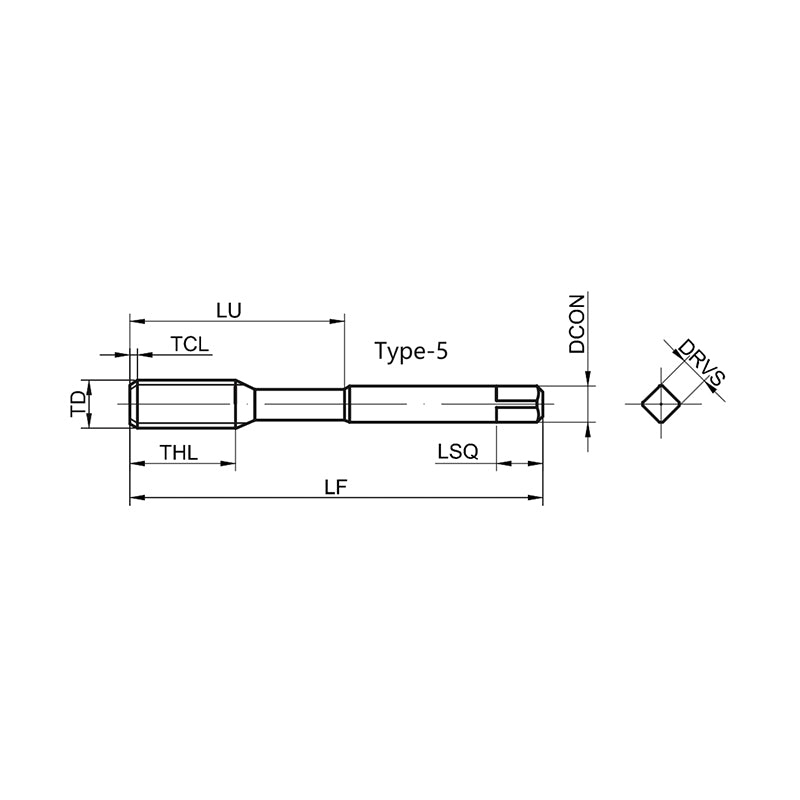 G-ET138-SJN Economical Spiral Tap for Steel Machining M2.5-M16 NO.0-80UNF-5/8-18UNF