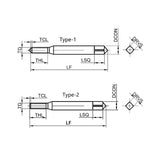 G-ET166-FJN Economical Fluteless Tap for copper-aluminum Machining M14-M16 NO.1-64UNC-5/8-11UNC
