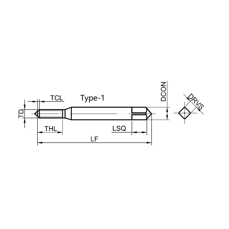 G-ET166-PJN Economical Spiral Pointed Tap for Copper-aluminum Machining M1-M16 NO.0-80UNF-5/8-18UNF