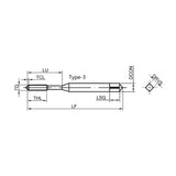 G-ET166-PJN Economical Spiral Pointed Tap for Copper-aluminum Machining M1-M16 NO.0-80UNF-5/8-18UNF