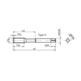 G-ET166-PJN Economical Spiral Pointed Tap for Copper-aluminum Machining M1-M16 NO.0-80UNF-5/8-18UNF