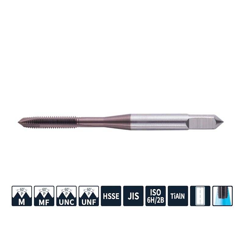 G-ET168-PJN Economical Spiral Pointed Tap for Stainless Steel Machining M1-M16 NO.0-80UNF-5/8-18UNF