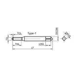 G-ET168-PJN Economical Spiral Pointed Tap for Stainless Steel Machining M1-M16 NO.0-80UNF-5/8-18UNF