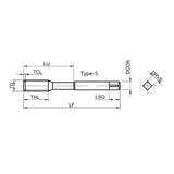 G-ET168-PJN Economical Spiral Pointed Tap for Stainless Steel Machining M1-M16 NO.0-80UNF-5/8-18UNF