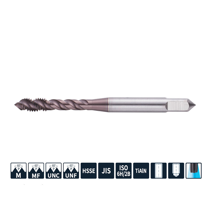 G-ET168-SJN Economical Spiral Fluted Tap for Stainless Steel Machining M1-M16 NO.0-80UNF-5/8-18UNF
