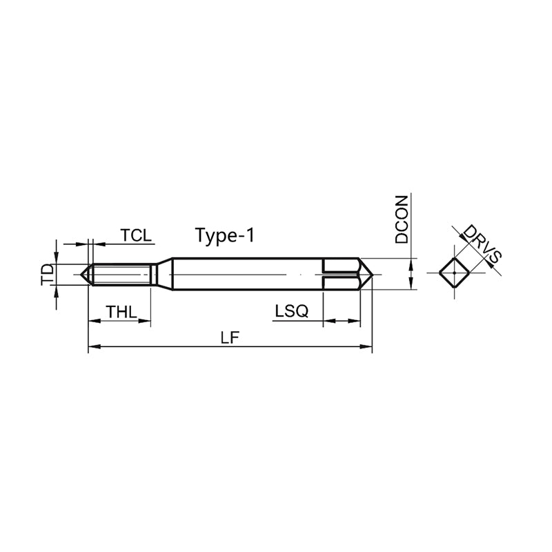 G-ET168-SJN Economical Spiral Fluted Tap for Stainless Steel Machining M1-M16 NO.0-80UNF-5/8-18UNF