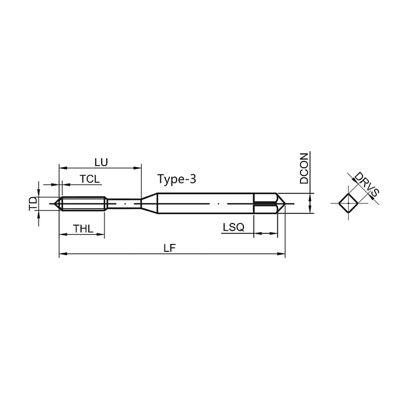 G-ET168-SJN Economical Spiral Fluted Tap for Stainless Steel Machining M1-M16 NO.0-80UNF-5/8-18UNF